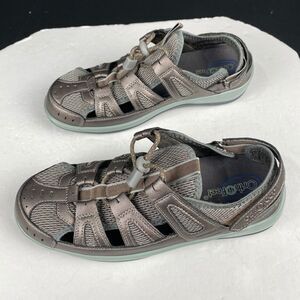 Orthofeet Women’s Size 9.5 B Verona Slip On Heel Strap Sandals Shoes Pewter 997